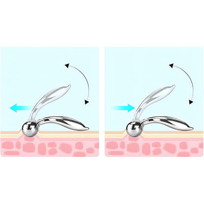 رولر مساج الوجه ثنائي الكرات لنضارة وإشراقة فورية